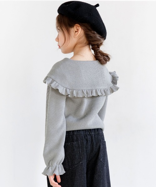 Bee des Bee（ビーデスビー）の「リブトップス（ニット/セーター・キッズ・ブラック/ラベンダー/ブルーグレー/ベージュ/ライトグレー・110cm/100cm/120cm/130cm/140cm/150cm）」の16枚目の写真