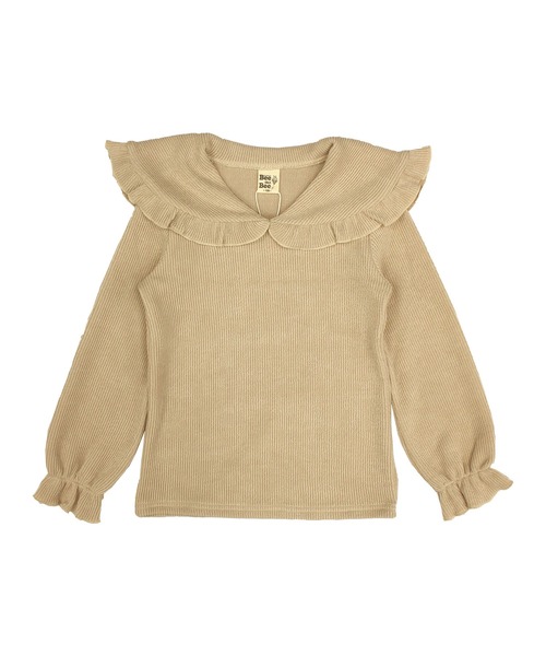 Bee des Bee（ビーデスビー）の「リブトップス（ニット/セーター・キッズ・ブラック/ラベンダー/ブルーグレー/ベージュ/ライトグレー・110cm/100cm/120cm/130cm/140cm/150cm）」の18枚目の写真