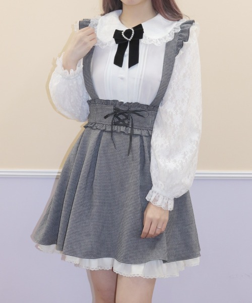 Secret Honey（シークレットハニー）の「肩フリルバッスルスカート（スカート・レディース・グレー/ブラック/ブラック系その他・MEDIUM）」の12枚目の写真