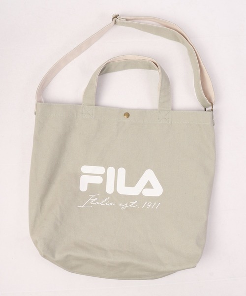 FILA（フィラ）の「FILA/ﾌｨﾗ　スモーキー２ＷＡＹキャンバストート（トートバッグ・メンズ・ベージュ/パープル/ミント・FREE）」の10枚目の写真