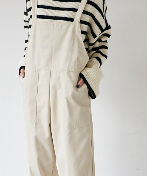 Auntie Rosa Holiday(アンティローザホリデー)の「ドロストサロペット(サロペット/オーバーオール・レディース・アイボリー/ブラック・SMALL/FREE)」の16枚目の写真