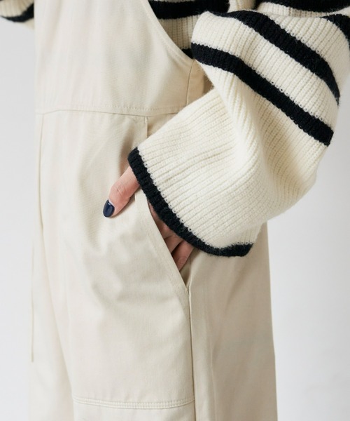 Auntie Rosa Holiday(アンティローザホリデー)の「ドロストサロペット(サロペット/オーバーオール・レディース・アイボリー/ブラック・SMALL/FREE)」の18枚目の写真