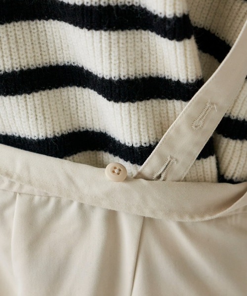 Auntie Rosa Holiday(アンティローザホリデー)の「ドロストサロペット(サロペット/オーバーオール・レディース・アイボリー/ブラック・SMALL/FREE)」の20枚目の写真