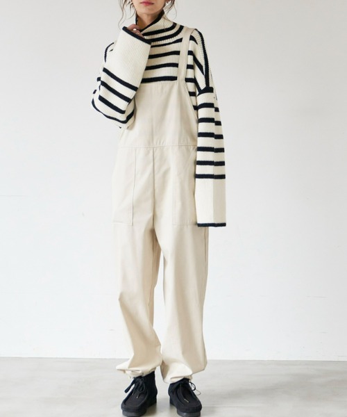 Auntie Rosa Holiday(アンティローザホリデー)の「ドロストサロペット(サロペット/オーバーオール・レディース・アイボリー/ブラック・SMALL/FREE)」の13枚目の写真