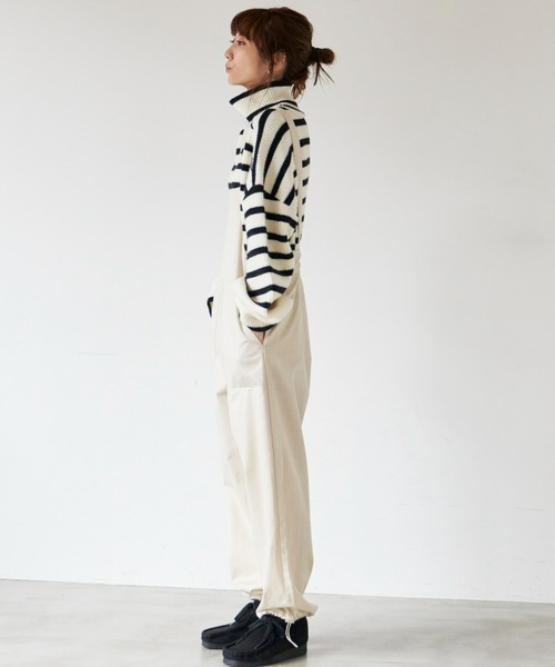 Auntie Rosa Holiday(アンティローザホリデー)の「ドロストサロペット(サロペット/オーバーオール・レディース・アイボリー/ブラック・SMALL/FREE)」の4枚目の写真