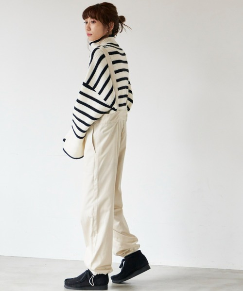 Auntie Rosa Holiday(アンティローザホリデー)の「ドロストサロペット(サロペット/オーバーオール・レディース・アイボリー/ブラック・SMALL/FREE)」の5枚目の写真