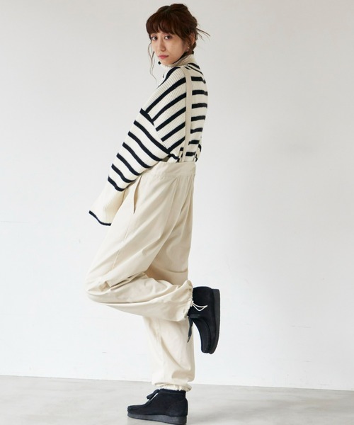 Auntie Rosa Holiday(アンティローザホリデー)の「ドロストサロペット(サロペット/オーバーオール・レディース・アイボリー/ブラック・SMALL/FREE)」の7枚目の写真