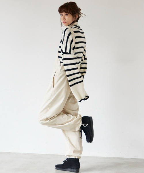 Auntie Rosa Holiday(アンティローザホリデー)の「ドロストサロペット(サロペット/オーバーオール・レディース・アイボリー/ブラック・SMALL/FREE)」の8枚目の写真