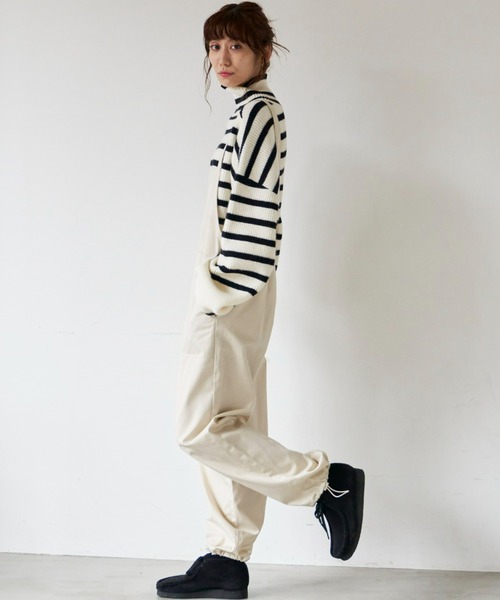 Auntie Rosa Holiday(アンティローザホリデー)の「ドロストサロペット(サロペット/オーバーオール・レディース・アイボリー/ブラック・SMALL/FREE)」の12枚目の写真