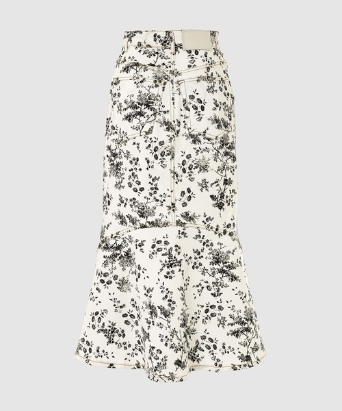 Erdem(アーデム)の「BUTTON DOWN MIDI SKIRT(スカート・レディース・ホワイト×ブラック・6/8)」の2枚目の写真