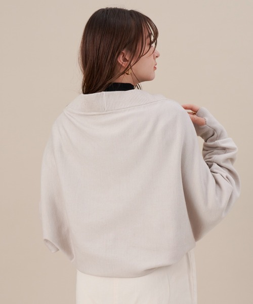 NEUNA(ヌナ)の「【セットアップ対応】【ぽわっと袖が大人フェミニンン。】ボリュームニットボレロ(カーディガン/ボレロ・レディース・ホワイト/グリーン/ブラック・FREE)」の12枚目の写真