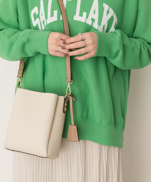 RODE SKO(ロデスコ)の「バイカラーミニショルダーバッグ(ショルダーバッグ・レディース・アイボリー/グレー系その他・ONE)」の2枚目の写真