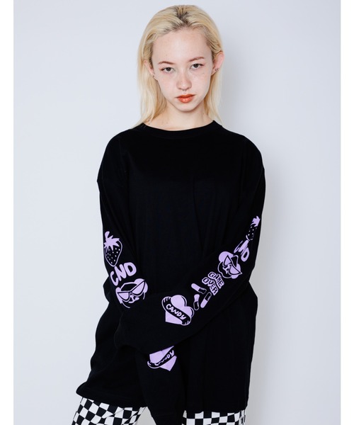 Candy Stripper（キャンディストリッパー）の「ASSORTED L/S Tシャツ（Tシャツ/カットソー・レディース・オフホワイト/ブルー/ブラック・2）」の3枚目の写真