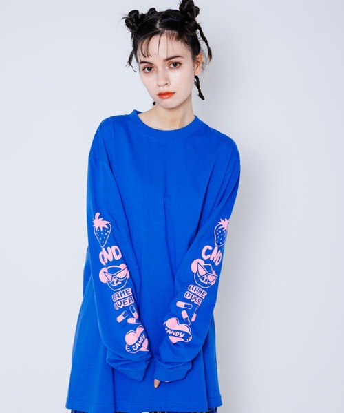Candy Stripper（キャンディストリッパー）の「ASSORTED L/S Tシャツ（Tシャツ/カットソー・レディース・オフホワイト/ブルー/ブラック・2）」の7枚目の写真
