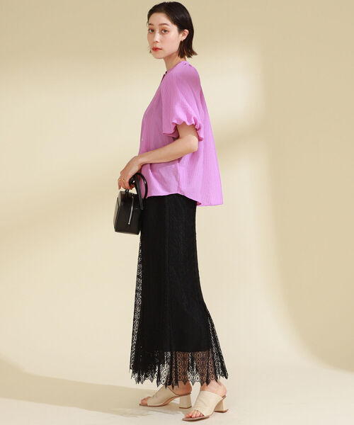 Ray BEAMS(レイビームス)の「Ray BEAMS / レース マーメイド ロング スカート(スカート・レディース・ホワイト/ブラック・1/0)」の8枚目の写真