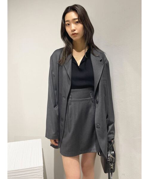 EMODA(エモダ)の「マークウエストオーバージャケット(テーラードジャケット・レディース・グレー/ブルー/アイボリー・FREE)」の16枚目の写真