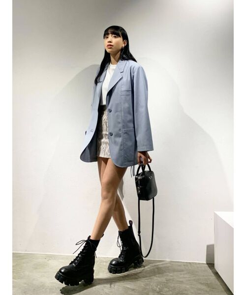 EMODA(エモダ)の「マークウエストオーバージャケット(テーラードジャケット・レディース・グレー/ブルー/アイボリー・FREE)」の17枚目の写真