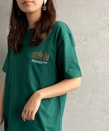 [MANHATTAN PORTAGE/マンハッタンポーテージ] 別注 ポケット刺繍バックプリントTシャツ