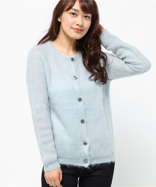 OUTLET(アウトレット)の「【DouDou】モヘアカーディガン(カーディガン/ボレロ・レディース・ネイビー/ブルーグレー/オフホワイト・FREE)」の3枚目の写真