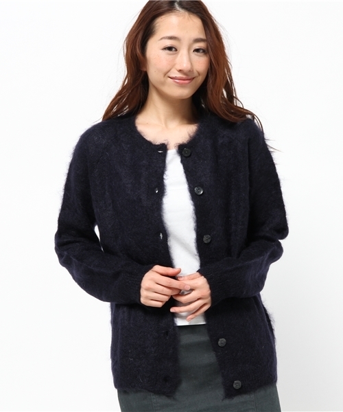 OUTLET(アウトレット)の「【DouDou】モヘアカーディガン(カーディガン/ボレロ・レディース・ネイビー/ブルーグレー/オフホワイト・FREE)」の5枚目の写真