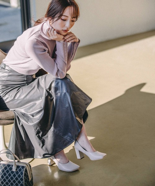 Andemiu（アンデミュウ）の「ソデボタンリブタートル264103（ニット/セーター・レディース・ラベンダー/アイボリー/ブラック/ブルー/イエロー・FREE）」の15枚目の写真