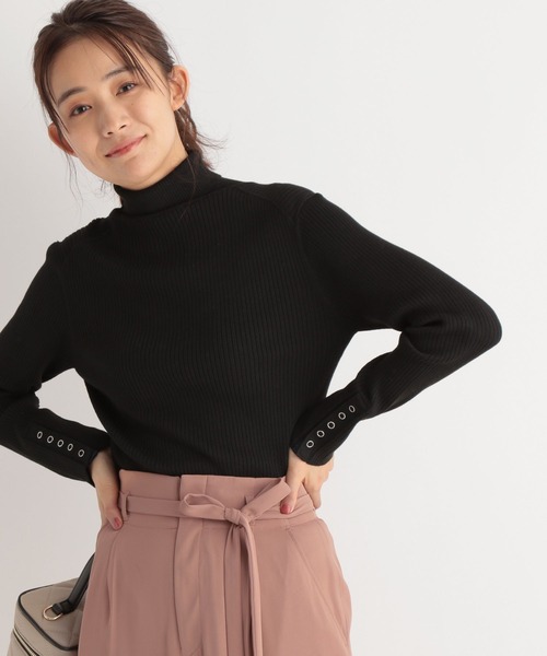 Andemiu（アンデミュウ）の「ソデボタンリブタートル264103（ニット/セーター・レディース・ラベンダー/アイボリー/ブラック/ブルー/イエロー・FREE）」の20枚目の写真