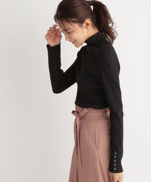 Andemiu（アンデミュウ）の「ソデボタンリブタートル264103（ニット/セーター・レディース・ラベンダー/アイボリー/ブラック/ブルー/イエロー・FREE）」の21枚目の写真