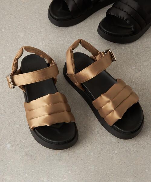 CITEN（シテン）の「＜CITEN（シテン）＞パデッドストラップ サンダル（サンダル・レディース・ブラック/ベージュ・M/S/L）」の4枚目の写真