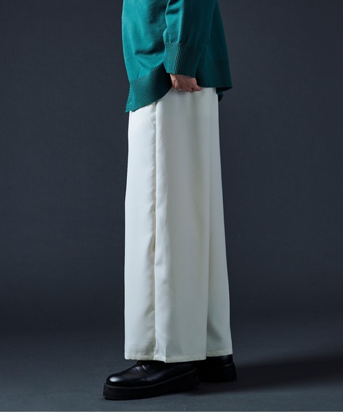 Ellno Loset（エルノロゼット）の「ワイドフレアパンツ（その他パンツ・メンズ・ホワイト/ブラック・MEDIUM/LARGE）」の22枚目の写真