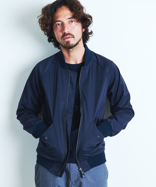 Magine(マージン)の「E/C STRETCH TWILL MA-1 BLOUSON:E/Cストレッチ ツイル ラグラン MA-1 ブルゾン 22SS(MA-1・メンズ・ブラック/オリーブ/ネイビー・44/46/48)」の3枚目の写真