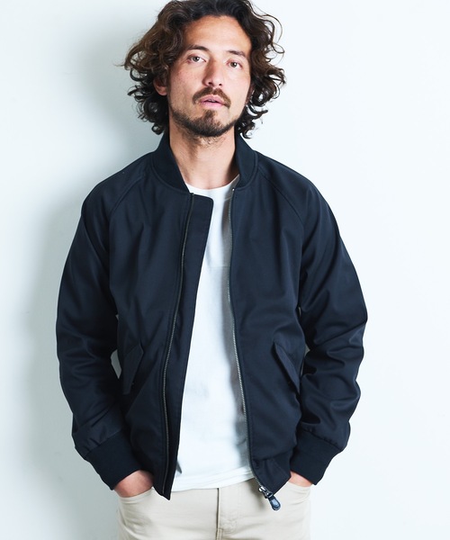 Magine(マージン)の「E/C STRETCH TWILL MA-1 BLOUSON:E/Cストレッチ ツイル ラグラン MA-1 ブルゾン 22SS(MA-1・メンズ・ブラック/オリーブ/ネイビー・44/46/48)」の2枚目の写真