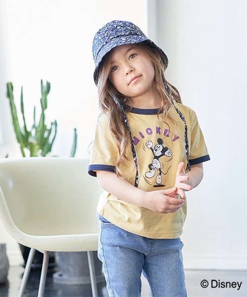 b・ROOM(ビールーム)の「【DISNEY】MICKEYアソートリンガーTシャツ(Tシャツ/カットソー・キッズ・ブルーグレー/アイボリー/マスタード・100cm/120cm/130cm/110cm/90cm)」の3枚目の写真