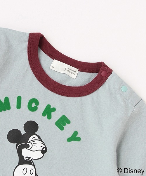 b・ROOM(ビールーム)の「【DISNEY】MICKEYアソートリンガーTシャツ(Tシャツ/カットソー・キッズ・ブルーグレー/アイボリー/マスタード・100cm/120cm/130cm/110cm/90cm)」の8枚目の写真
