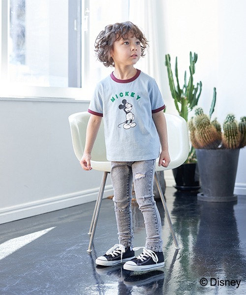 b・ROOM(ビールーム)の「【DISNEY】MICKEYアソートリンガーTシャツ(Tシャツ/カットソー・キッズ・ブルーグレー/アイボリー/マスタード・100cm/120cm/130cm/110cm/90cm)」の18枚目の写真