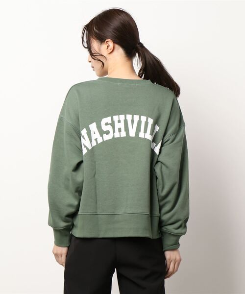 Lugnoncure（ルノンキュール）の「カレッジプリントスウェット（スウェット・レディース・ブラック/ベージュ/オフホワイト/グリーン・ﾌﾘ-）」の7枚目の写真