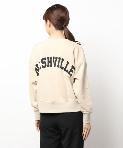 Lugnoncure（ルノンキュール）の「カレッジプリントスウェット（スウェット・レディース・ブラック/ベージュ/オフホワイト/グリーン・ﾌﾘ-）」の9枚目の写真