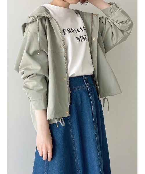 Samansa Mos2 blue（サマンサモスモスブルー）の「マウンテンパーカー（マウンテンパーカー・レディース・ミント/シルバーグレー/ベージュ・ﾌﾘ-）」の3枚目の写真