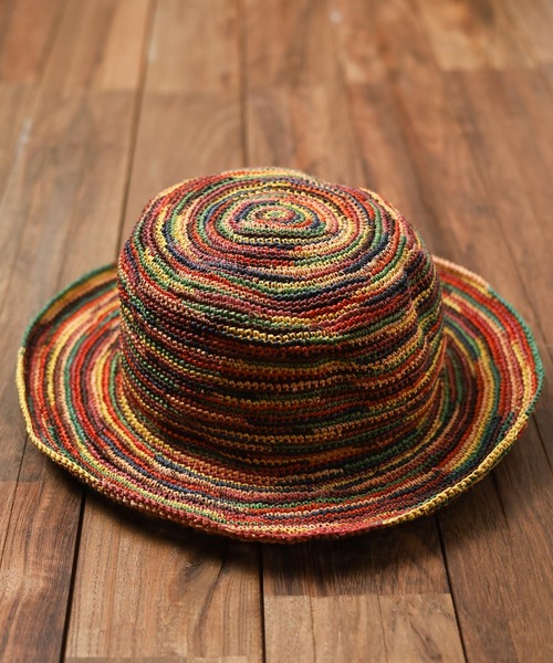 Ecua-Andino（エクアアンディーノ）の「【W】【it】【UT15】【Ecua-Andino】HIPPIE STRAW HAT（ハット・レディース・ピンク/ブルー/その他・FREE）」の3枚目の写真