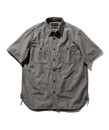 BEAMS PLUS / インディゴ シャンブレー ショートスリーブ ワーク シャツ