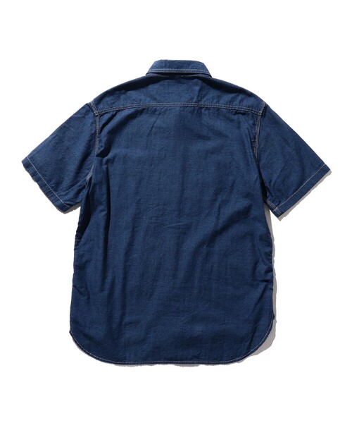 BEAMS PLUS / インディゴ シャンブレー ショートスリーブ ワーク