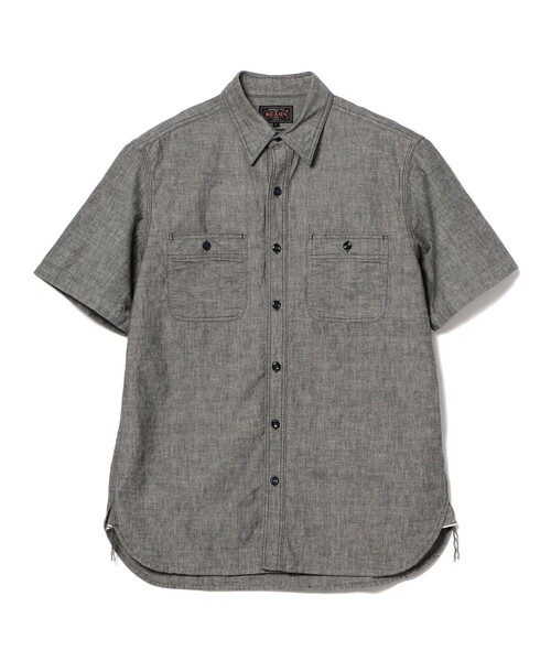 BEAMS PLUS / インディゴ シャンブレー ショートスリーブ ワーク