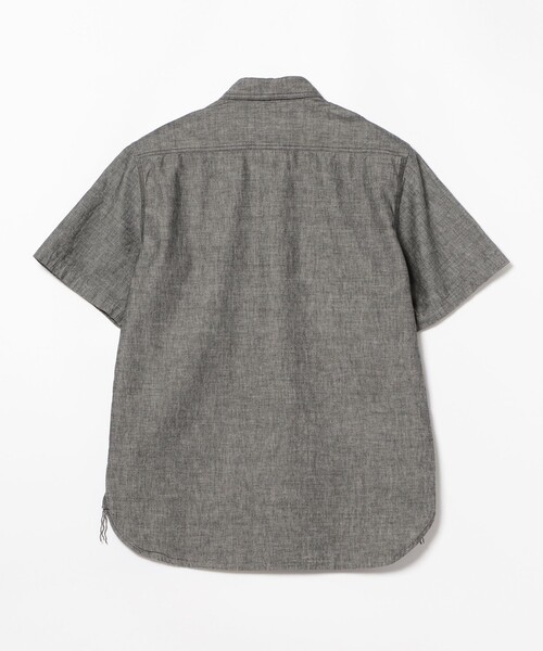 BEAMS PLUS(ビームスプラス)の「BEAMS PLUS / インディゴ シャンブレー ショートスリーブ ワーク シャツ(シャツ/ブラウス・メンズ・インディゴブルー/ブラック・M/L/S/XL)」の7枚目の写真