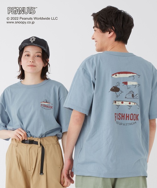 KRIFF MAYER（クリフメイヤー）の「スヌーピープリントT(ルアー)（Tシャツ/カットソー・メンズ・オフホワイト/サックスブルー/イエロー/ラベンダー/チャコール・SMALL/MEDIUM/LARGE/X-LARGE）」の4枚目の写真