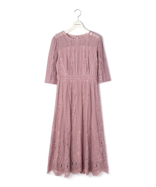 LAISSE PASSE（レッセパッセ）の「《お呼ばれドレス》縦柄スカラレースドレス（ドレス・レディース・ラベンダー/ネイビー・SMALL/MEDIUM）」の9枚目の写真