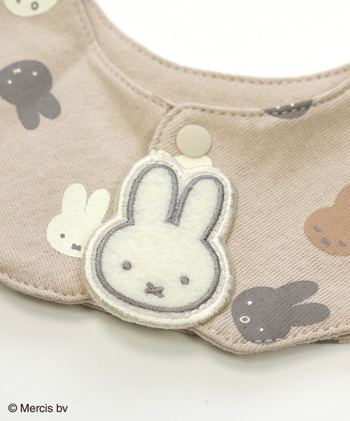 JAM & LINK（ジャムアンドリンク）の「miffy / ミッフィー スカラップスタイ（スタイ/よだれかけ・キッズ・クリーム/スモークピンク・FREE）」の7枚目の写真