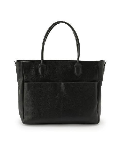 Perfect Suit FActory(パーフェクトスーツファクトリー)の「本革シュリンクトートバッグ ブラック(トートバッグ・メンズ・ブラック・FREE)」の1枚目の写真