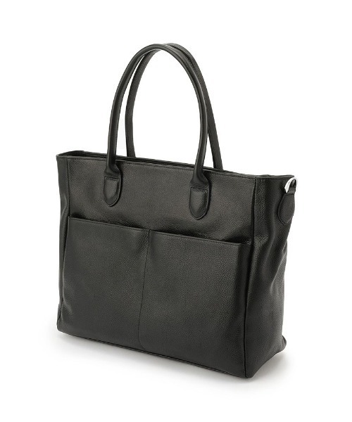 Perfect Suit FActory(パーフェクトスーツファクトリー)の「本革シュリンクトートバッグ ブラック(トートバッグ・メンズ・ブラック・FREE)」の11枚目の写真