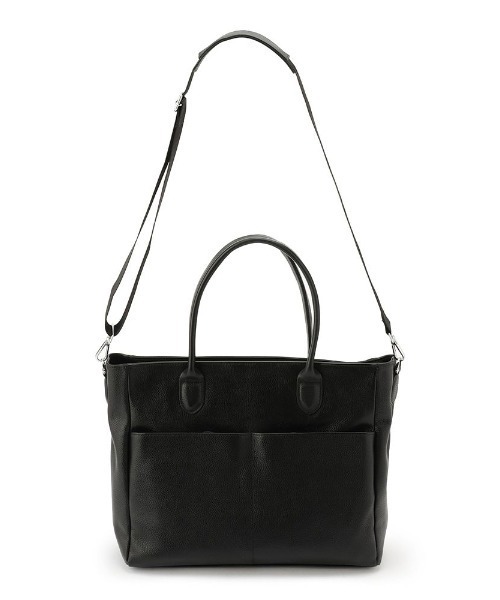 Perfect Suit FActory(パーフェクトスーツファクトリー)の「本革シュリンクトートバッグ ブラック(トートバッグ・メンズ・ブラック・FREE)」の4枚目の写真