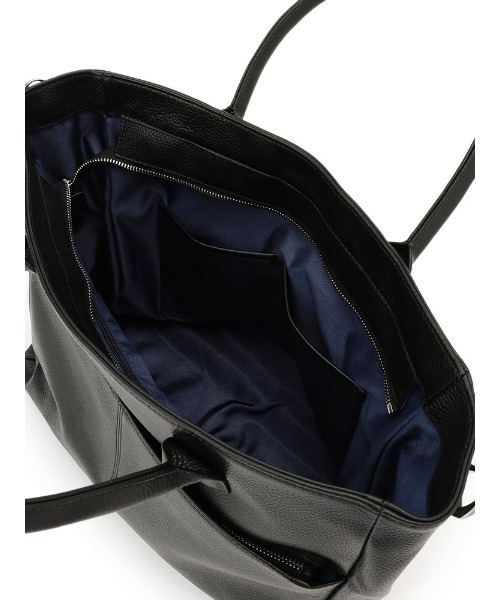 Perfect Suit FActory(パーフェクトスーツファクトリー)の「本革シュリンクトートバッグ ブラック(トートバッグ・メンズ・ブラック・FREE)」の5枚目の写真