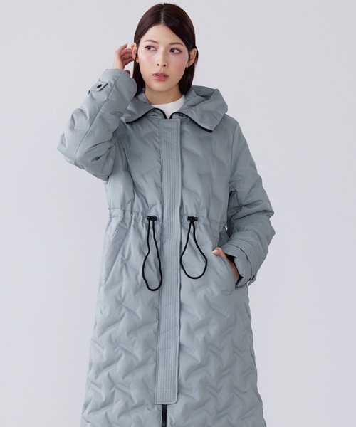 Filomo（フィローモ）の「[Filomo]シームレス ダウンコート フード付き（ダウンジャケット/コート・レディース・ブラック/カーキ/アイボリー/ブルー/ベージュ・M/L）」の13枚目の写真